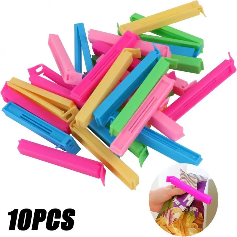 

3/5/10/20PCS Portable Kitchen Storage Food Snack Seal Sealing Bag Clips Random Color Plastic Tool Kitchen Accessories Hot Sale