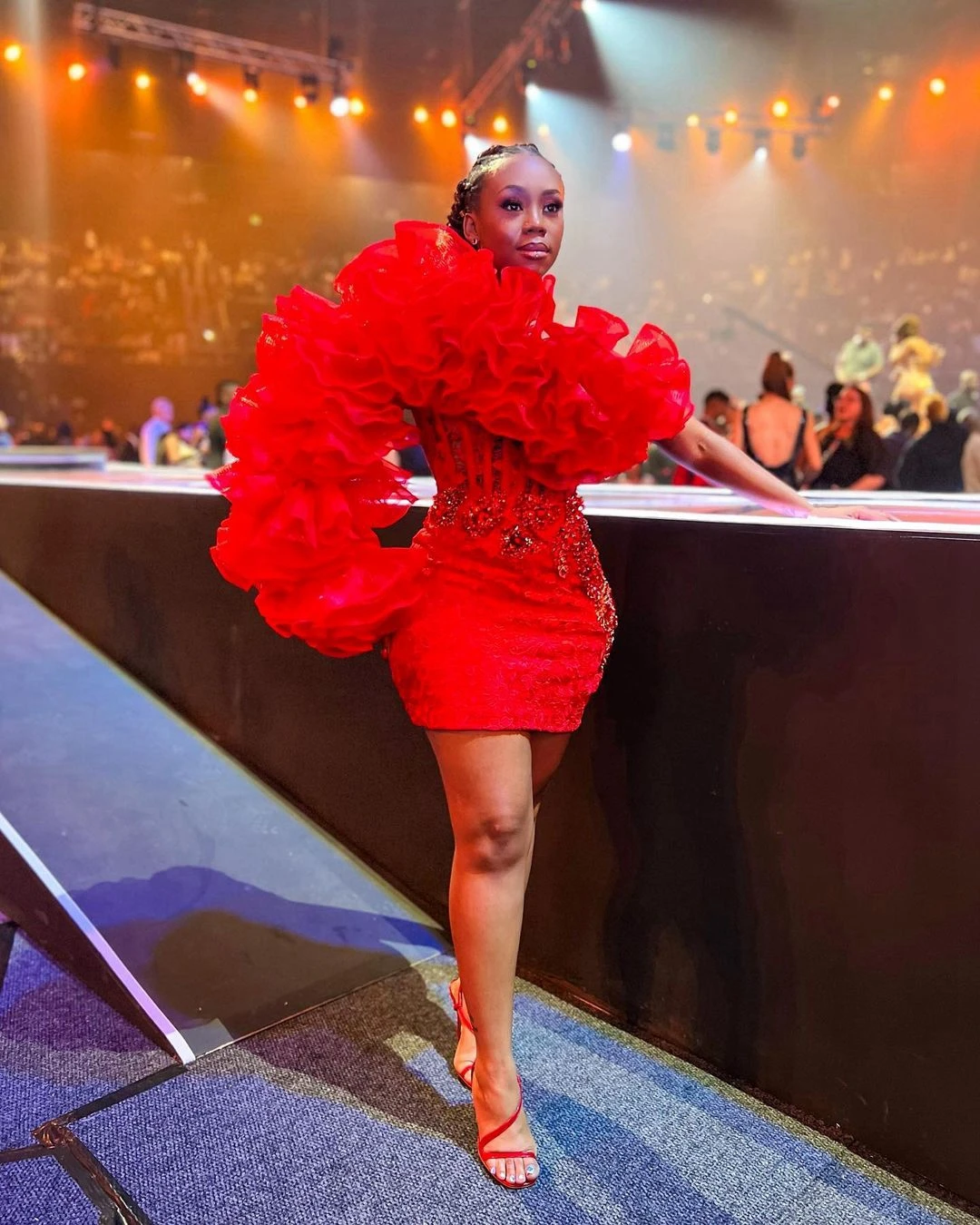 Extra Puffy Organza One Shoulder Tulle Mini Birthday Dresses Red Ruffled African Formal Party Gowns Chic Black Girls Short Cockt