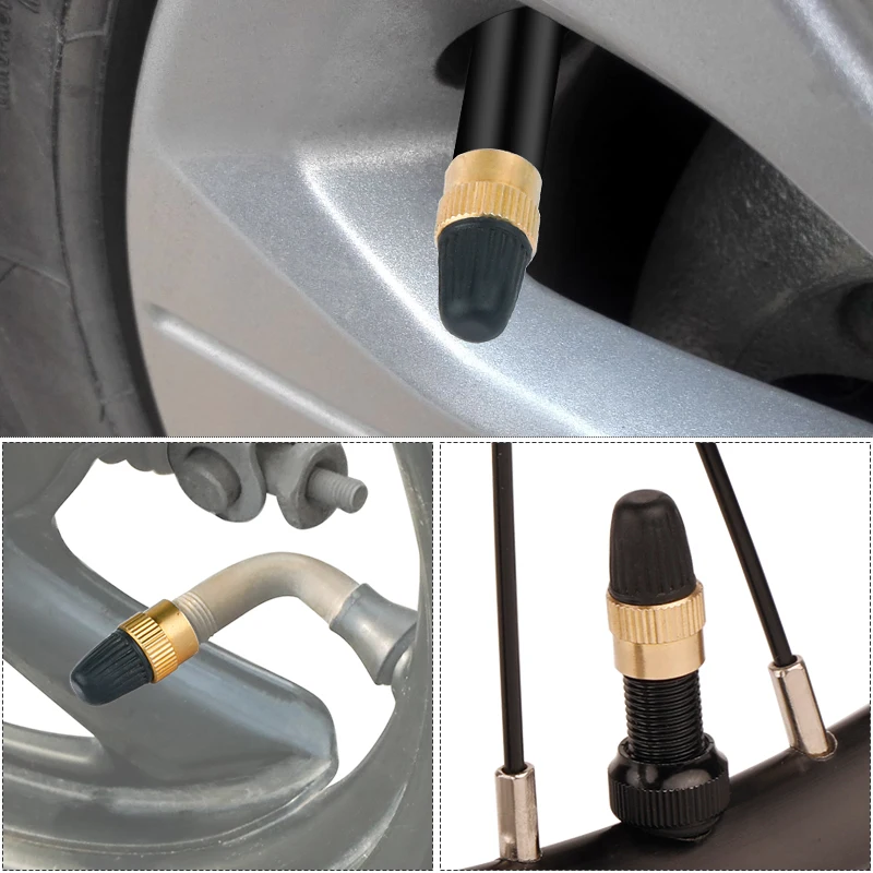 Slotted Schrader Valve Cap W/ Core Remover Brass AV Nozzle Air Dust Cover For Car Trunk Motorcycles mtb Road Bike