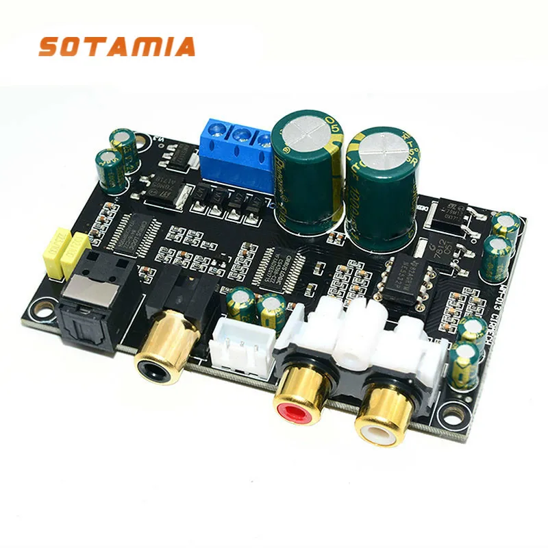 

SOTAMIA Digital Audio Decoder CS8416 CS4398 DAC 4BIT192KHz SPDIF Coaxial Optical Fiber DAC Decoder Board For Amplifier Amp DIY