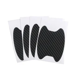Carbon Fiber Car Door Scratch Protection Stickers - Set of 4 (4PCS Black)