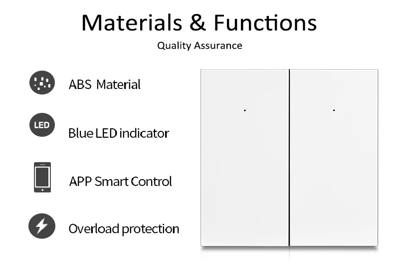 Yagusmart-Tuya Zigbee Interruptor Inteligente, Botão UE, Luz