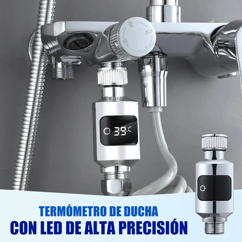 Pyromètre de douche numérique LED, affichage de la température de l'eau domestique, capteur intelligent, salle de bains, douche, baignoire, accessoire de robinet