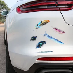 Universal 3D Feather Car Stickers Rear Trunk Anti-scratches Decals Creative Car Modified Decoration Auto Exterior Accessories