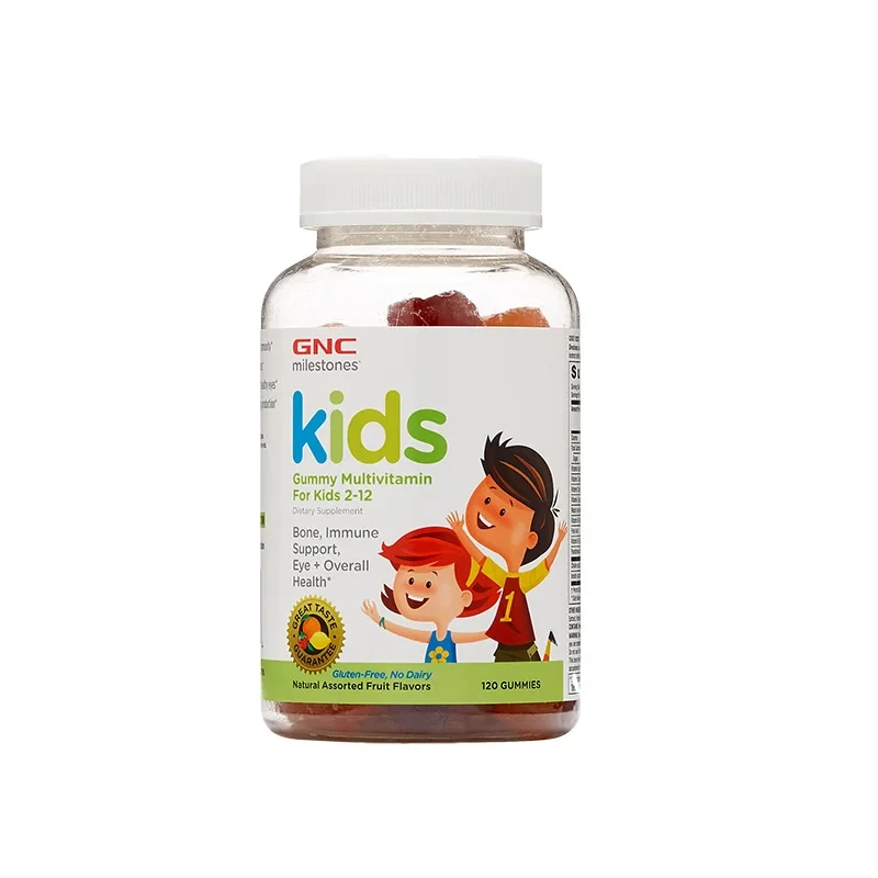 

Free shipping Kids Gummy Multivitamin For Kids 2-12 120 capsules Bone,Immune Support,Eye+Overall Health