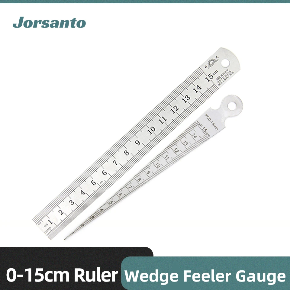 1-15mm Wedge Feeler Gauges For Measurement Clearance Ruler Gap Ruler Filler Gauge Measuring Probes Thickness Meter Steel Ruler