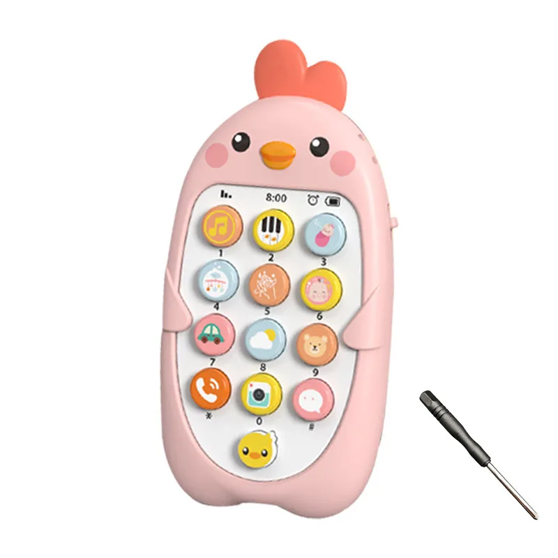 Baby Phone Toys with Musical LED Light Sound Teething Mobile Phone Toy Early Educational for Babies Play and Learn for Toddlers 6
