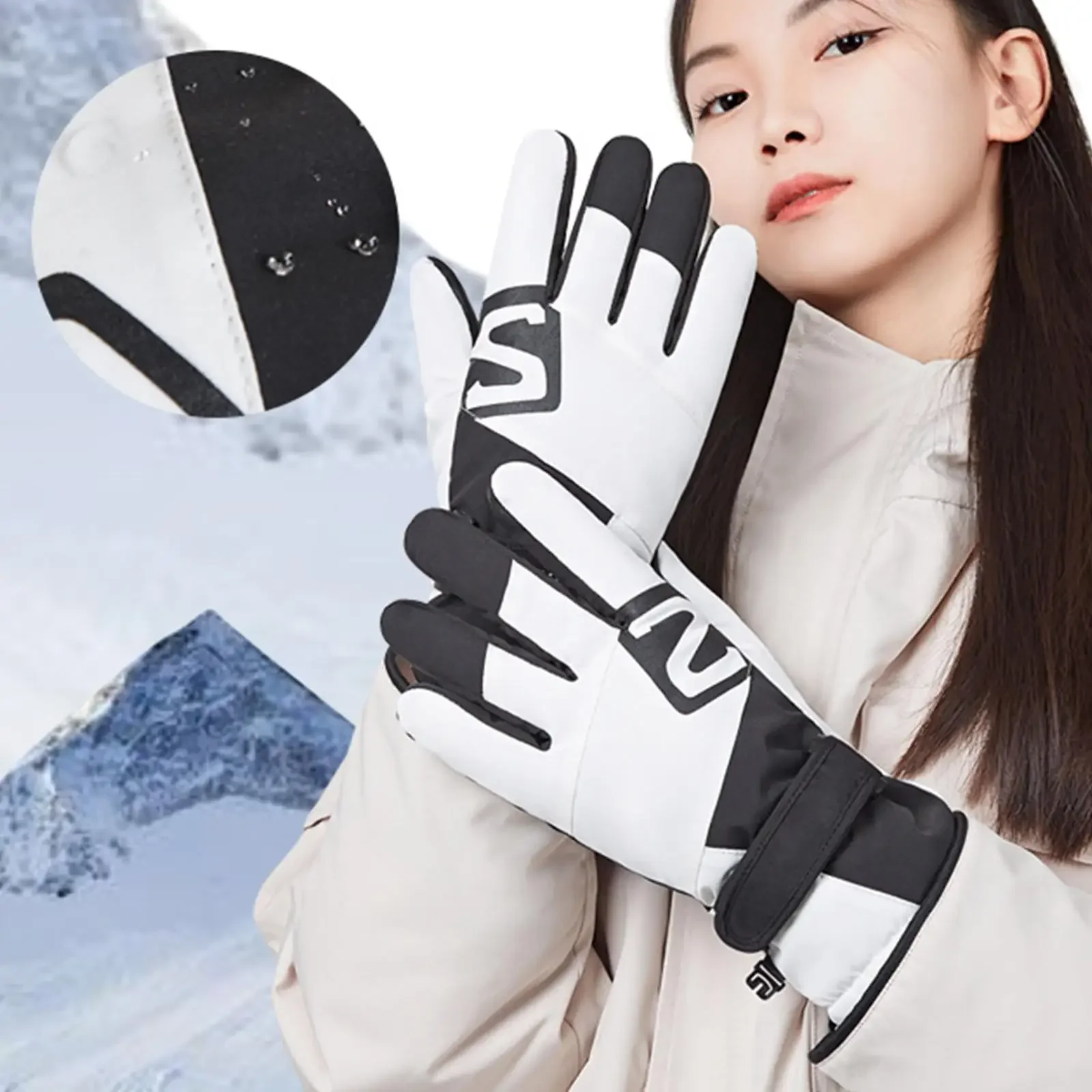 Winter Ski Gloves Touchscreen Mittens Snow Ski Gloves for Snow Skiing Biking 2