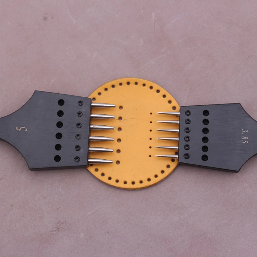 Leather Punch Tool Sharp Head Replaceable Pricking Iron Removable Round Hole Punch DIY Leather Craft Chisel 4 Size Available Leather Hole Puncher