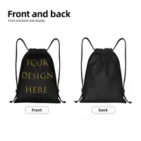 Custom Your Photo Logo Text Print Drawstring Backpack  Gym Sport Sackpack Portable Your Design Here DIY Shopping Bag Sack 2