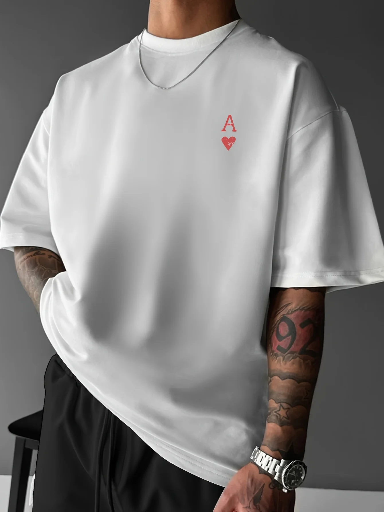 Mens Summer T-shirt Made of 100% Pure Cotton, with A Street Style Suitable for Outdoor Sports and Casual Wear Fashionable Trend