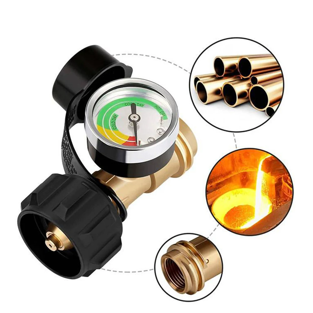 thumbnail image 2 of QCC1 Propane Tank Adapter LP Propane Tank Gauge Level Indicator - Upgraded Adapter For 5-100lb Tanks With QCC1 Connection CAMCO Propane Tanks Replacement Parts 2 of 14