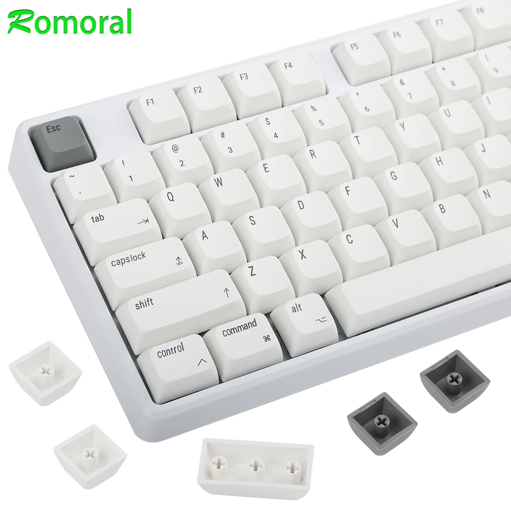 PBT 키캡 127 키, XDA 프로필, 영어 한국어 러시아어 키캡, 염료 승화, Cherry MX 104 87/61 기계식 키보드용