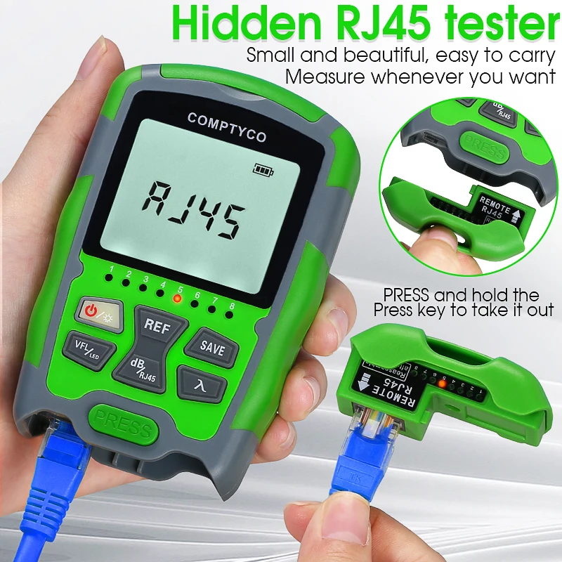 4 in 1 Optical Power Meter AUA-MC50 1/10/15/30/50MW Visual Fault Locator Network Cable Test Optical Fiber Tester VFL -50~+26dBm