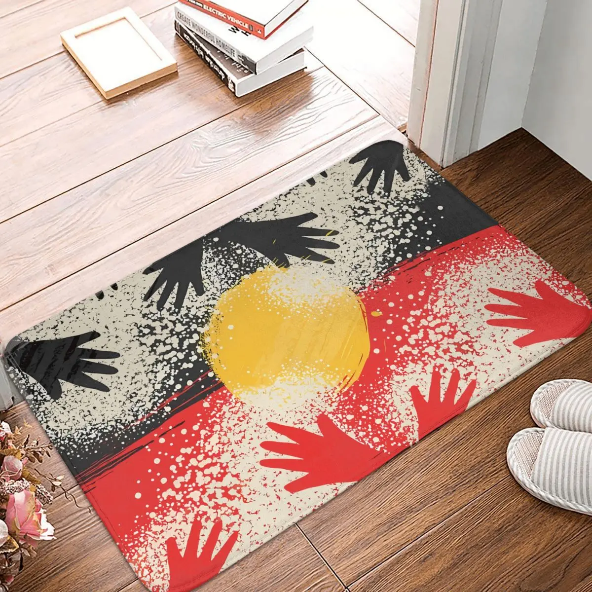 

Australian Aboriginal Art Bath Non-Slip Carpet Awesome Dot Art Living Room Mat Welcome Doormat Floor Decoration Rug