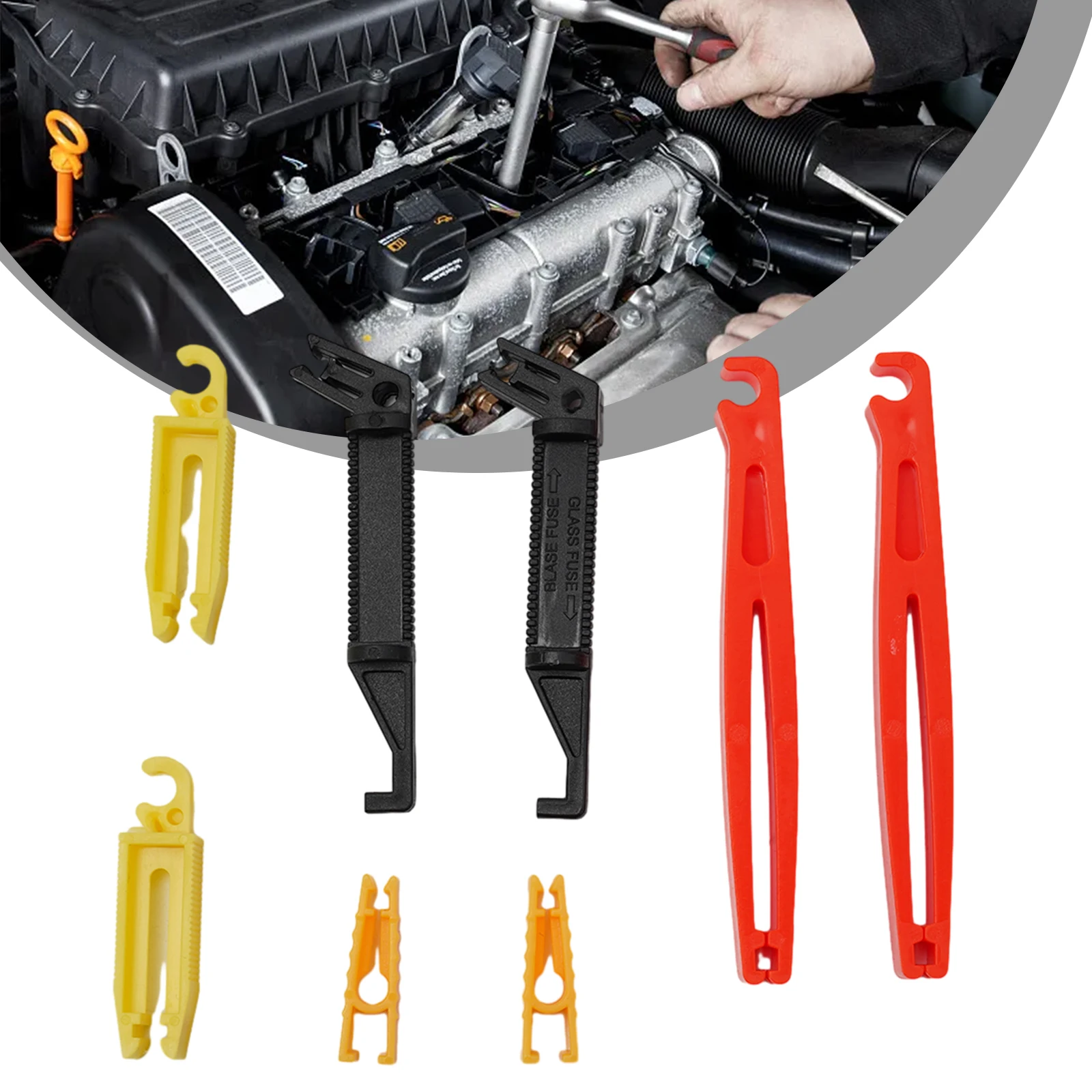 Car Fuse Puller Fuse Clip Tool Extractor Removal Universal Mini Plastic Blade Puller For Car Holder Accessories fuse puller 8Pcs
