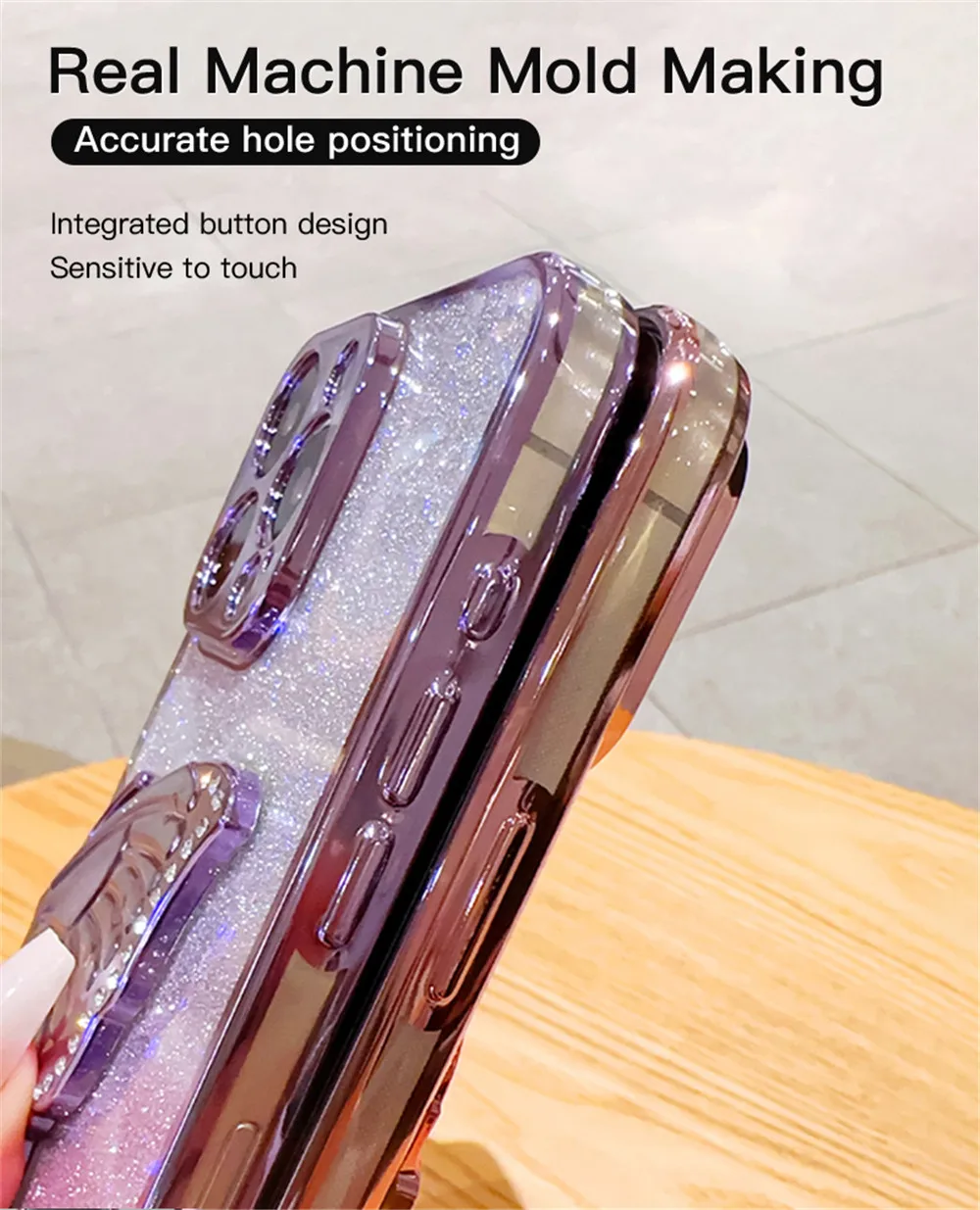 Note13 Pro Gradient Butterfly Quicksand Telefoonhoesje Voor Xiaomi Redmi Note 13 Pro Plus 12S 11S 10S 9S 8 7 Pro Zachte Siliconen Hoes_voghion.com