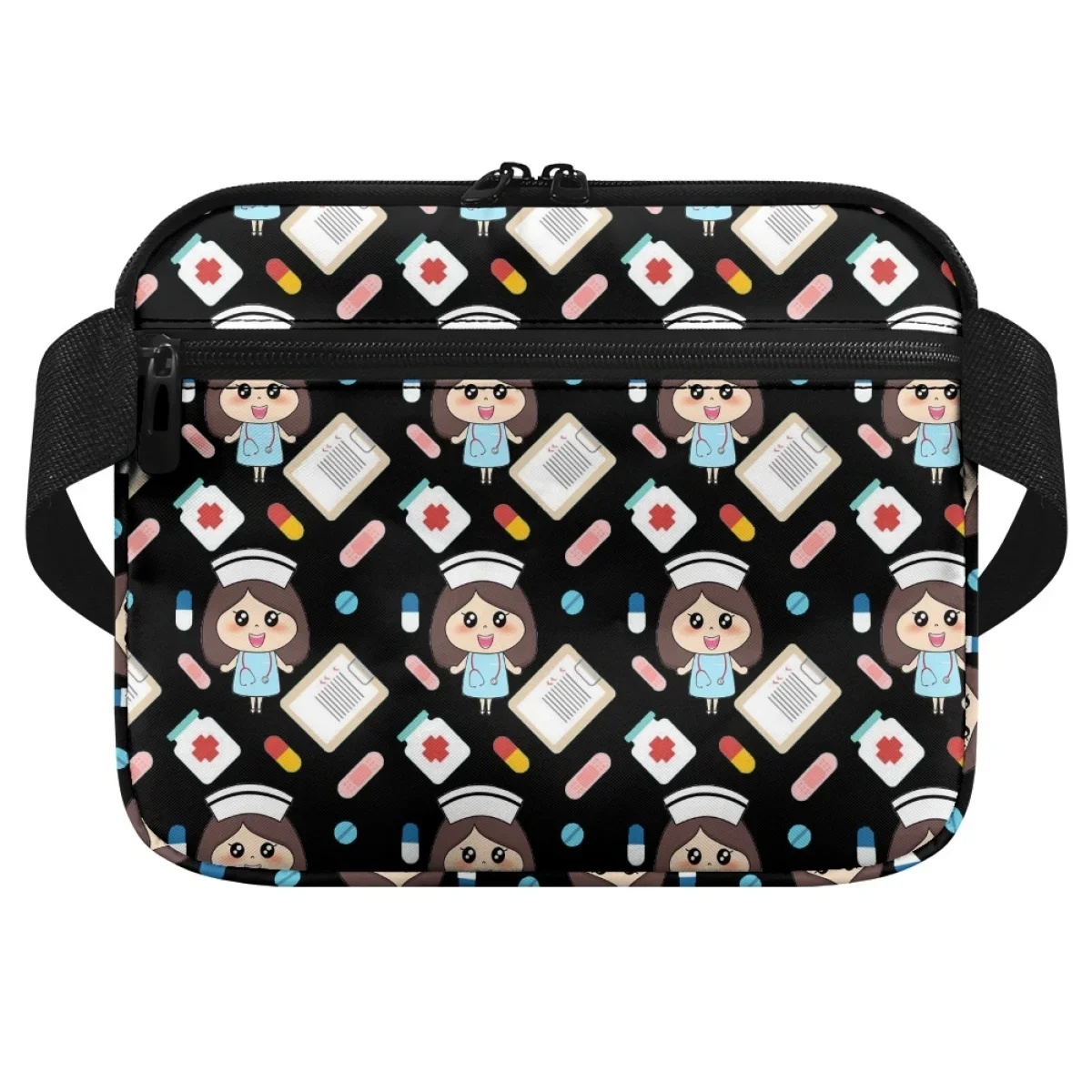 Kawaii Nurse Doctor Design Print Women's Medical Waist Bag Storage Nurse Practical Belt Bags Adjustable Waist Strap Female 2023