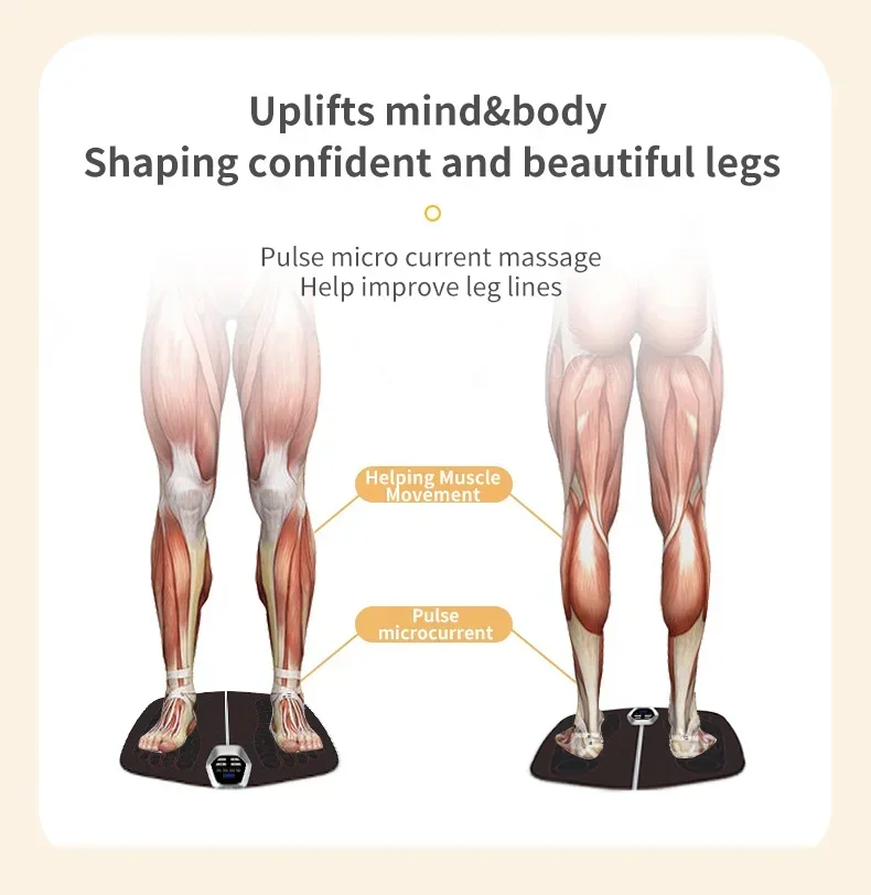 Electric Foot Massager Pad Muscle Massage Relaxation Trainer For Massage Fitness Outdoor Sport Home Family Relax USB Charging