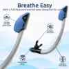 20328-91d421.jpg Snorkeling Set with Panoramic Wide View Tempered Glass Mask, Snorkel, Fins and Mesh Carry Bag for Scuba Diving