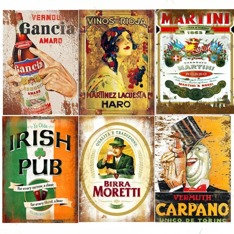 Cartel De Metal Retro Estocolmo - 20x30 Cm, Diseño Clásico, Decoración Para Bares, Cafés O Hogar