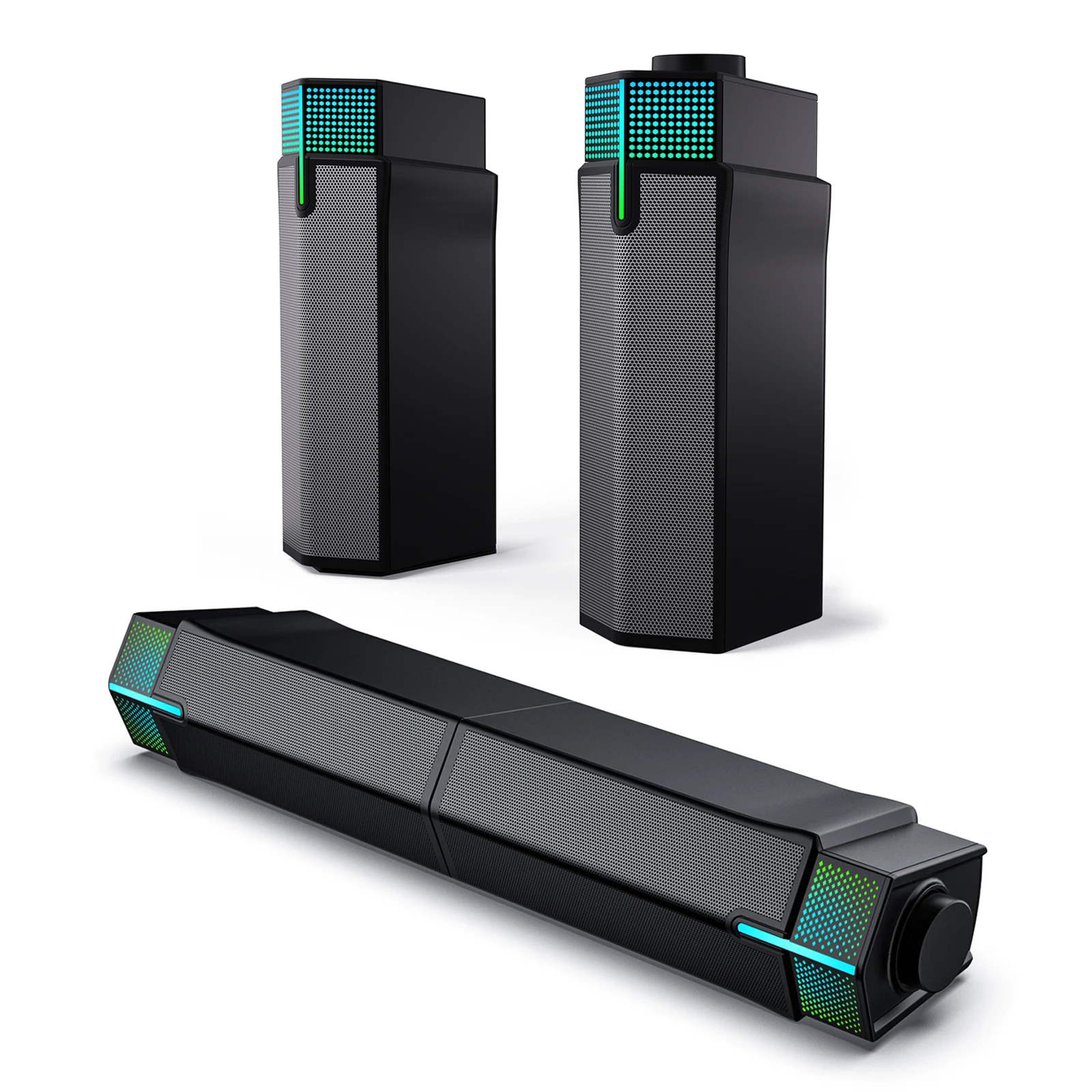Wireless Sound Bar with Superb Stereo Sound and LED Lighting