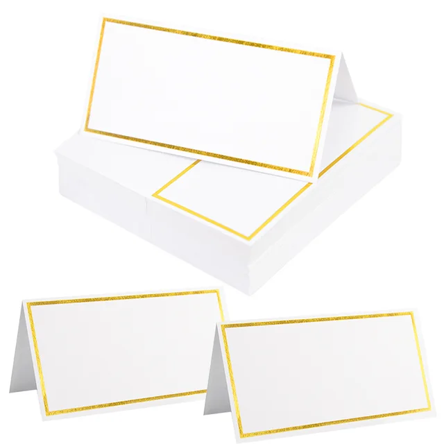 Enhance Your Special Occasion with Blank White Paper Table Number Name Cards