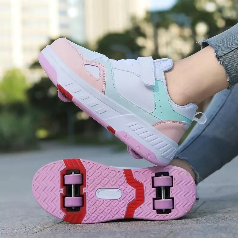 

Roller Rage Shoes Ice skate Four Wheel Shoes Children Roller Skating Shoes Metamorphic Shoes Student Edition Double Row Wheels