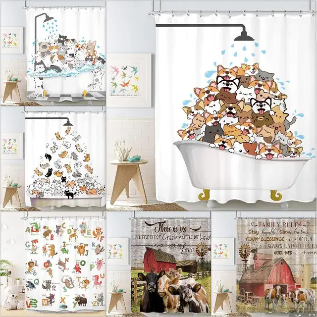 Funny Animal Shower Curtain: A Perfect Addition to Your Bath Decor