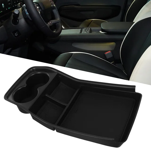 Car Central Control Storage Box Central Storage Box Armrest Tray Holder Organizer Auto Interior Tidying Accessories For KIA Ev9 3