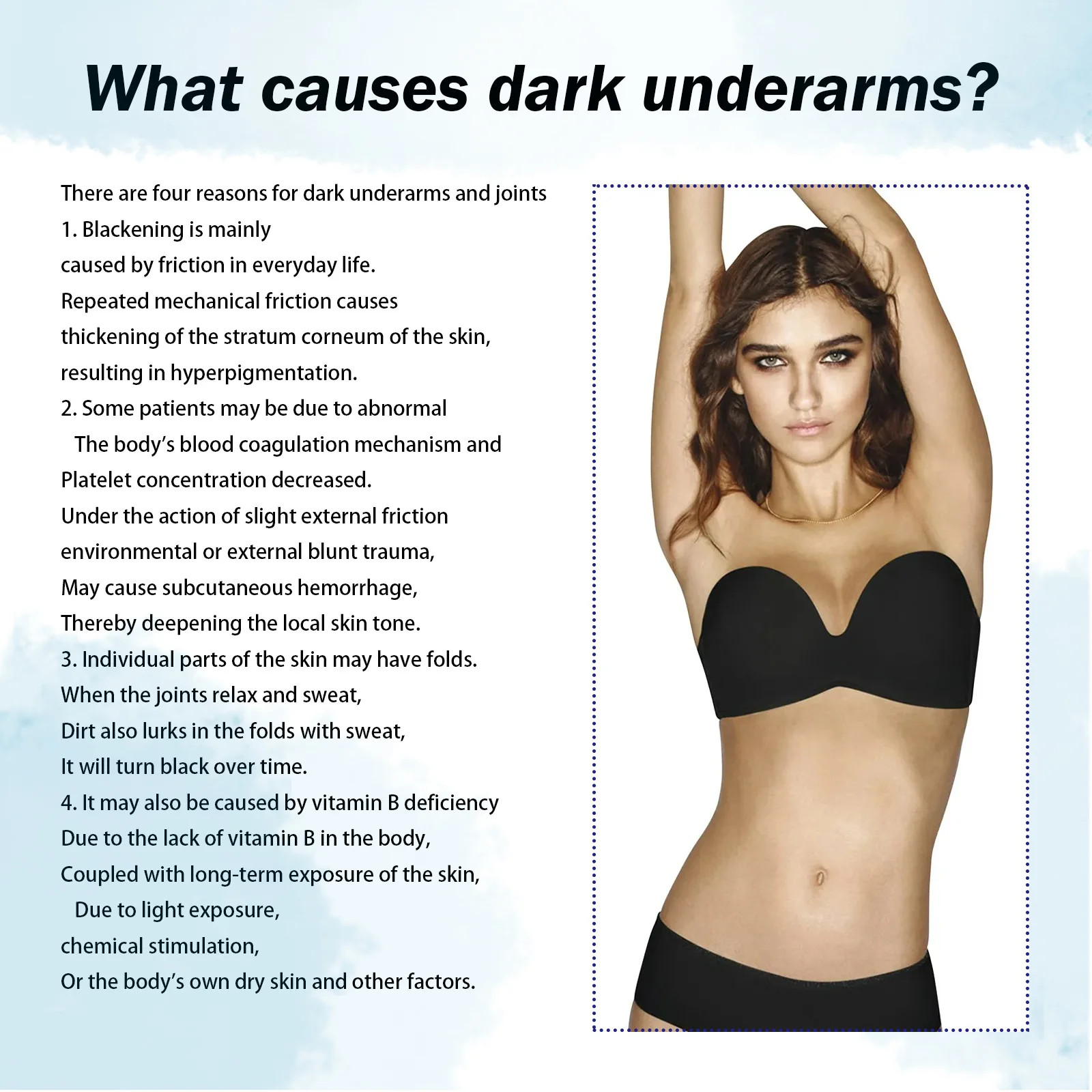 Body Lightening Cream Bleach Underarm Joints Elbows Knee Thighs Dark Skin Removal Brighten Private Parts Melanin MoisturizeCream 3