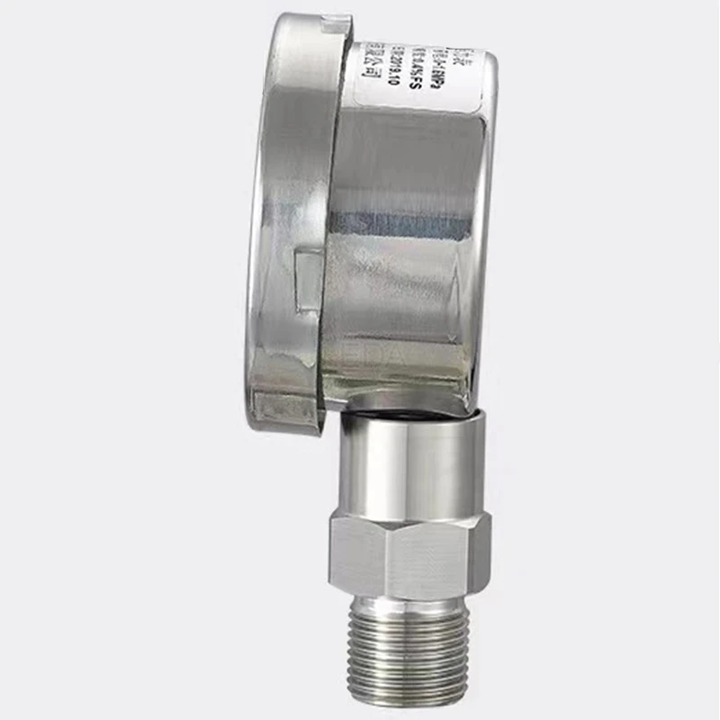 1Pcs Digital Pressure Gauge 60mm High-precision 0.4 LCD Display Manomete Battery-Powered Psi/Bar/Kpa Water Pressure Meter Blue