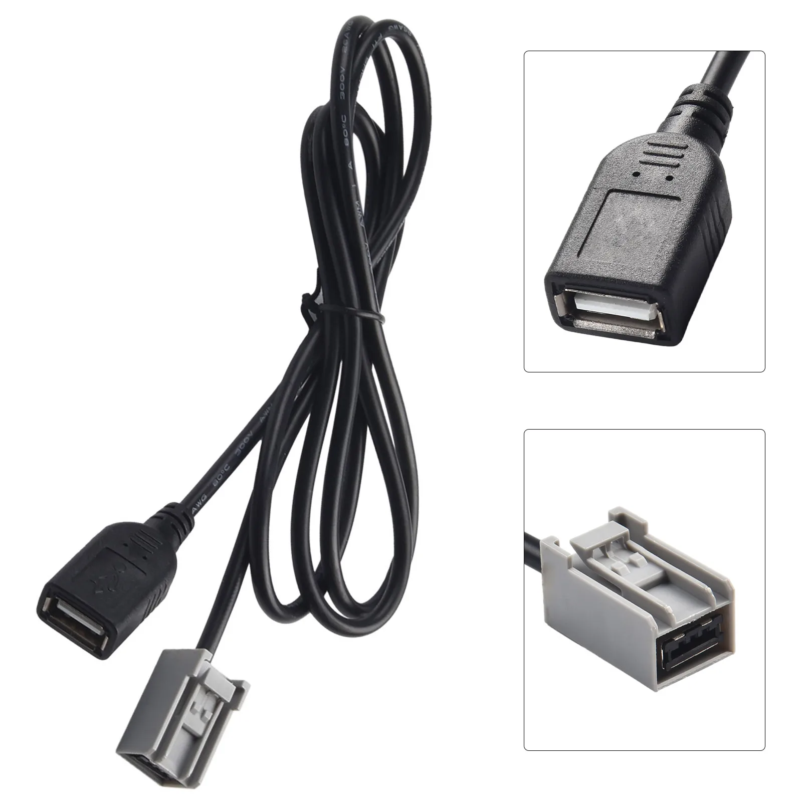 

1pcs AUX To USB Cable USB Drive Data Conversion Cable For CR-V 2009-2013 For Accord 2009-2013 For Odyssey 2009-2013 Female Cable