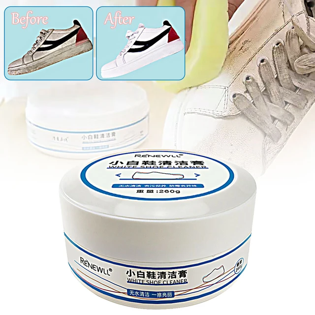 100g White Shoe Cleaning Cream Reusable White Shoe Cleaning Cream  Multi-functional Cleaner With Wipe For For Shoes Clothes Sofa - AliExpress