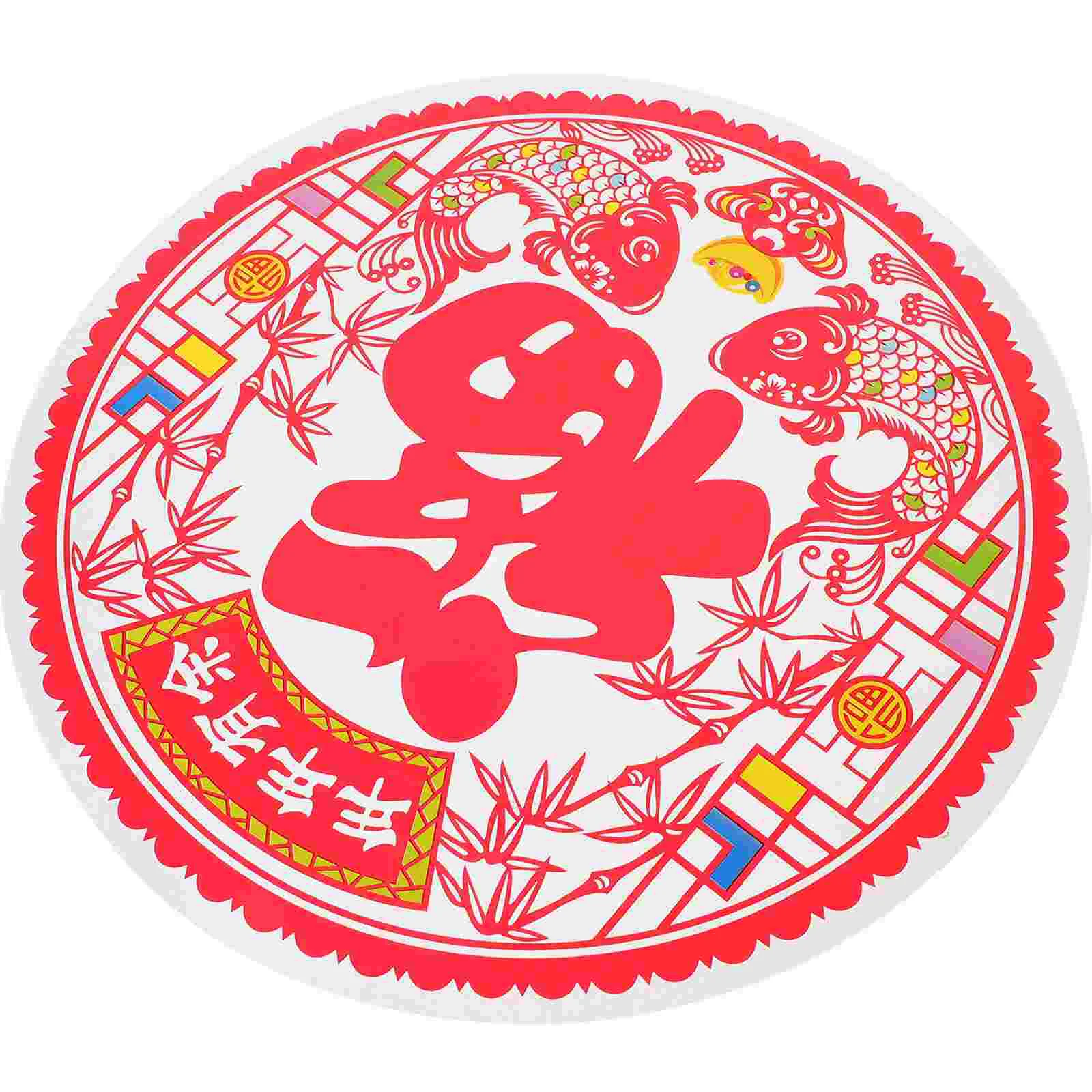

Chinese New Year Window Stickers 20Pcs Red Spring Festival Clings Decal 2024 Year The Dragon Chinese New Year Decoration