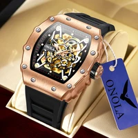 ONOLA Top marque montres de luxe pour hommes multifonction sport étanche lumineux horloge décontractée hommes automatique montre mécanique 1