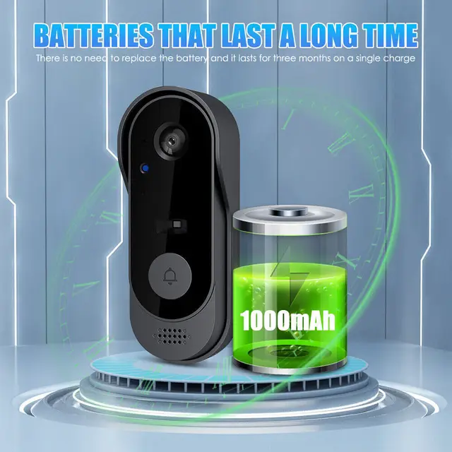 Tuya Smart IP65 Waterproof Video Doorbell Camera, Smart Visual  