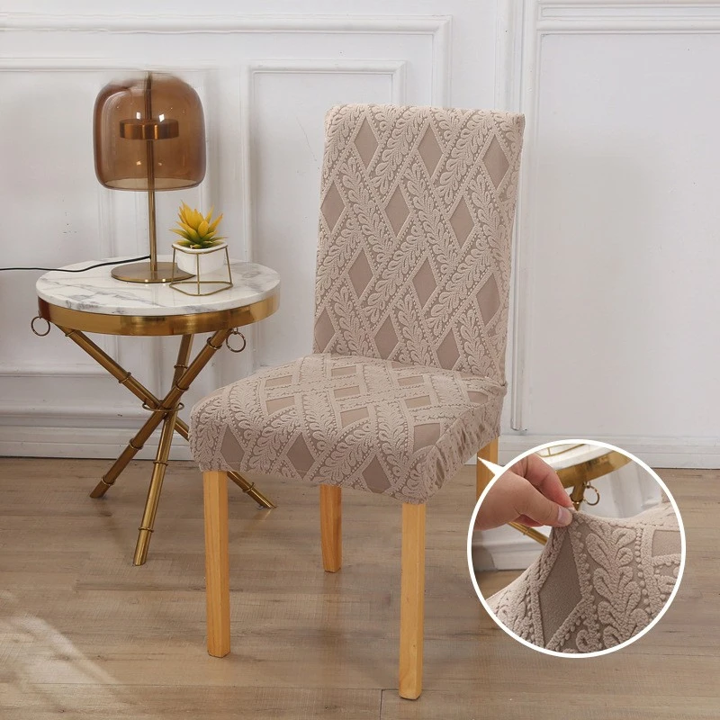 

Thickened Jacquard Elastic Chair Cover Universal Size Cheap Chair Covers Stretch Seat Slipcovers for Dining Room Home Decor 1PC