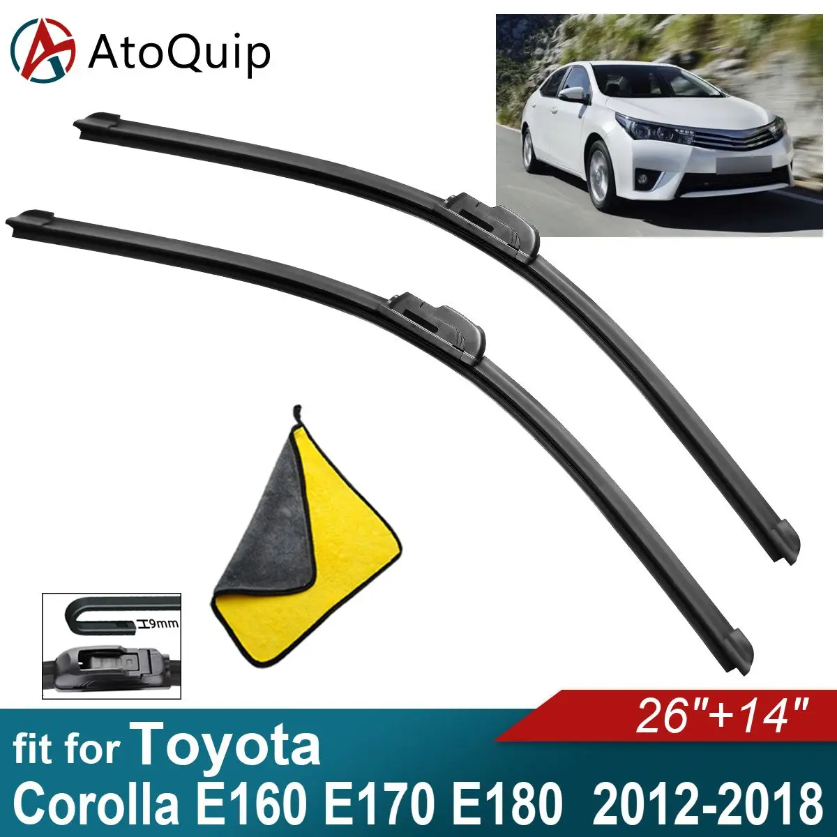 

Car Windshield Wiper Blades Fit For Toyota Corolla E160 E170 E180 Wiper Blades Soft Rubber Auto Front Windscreen