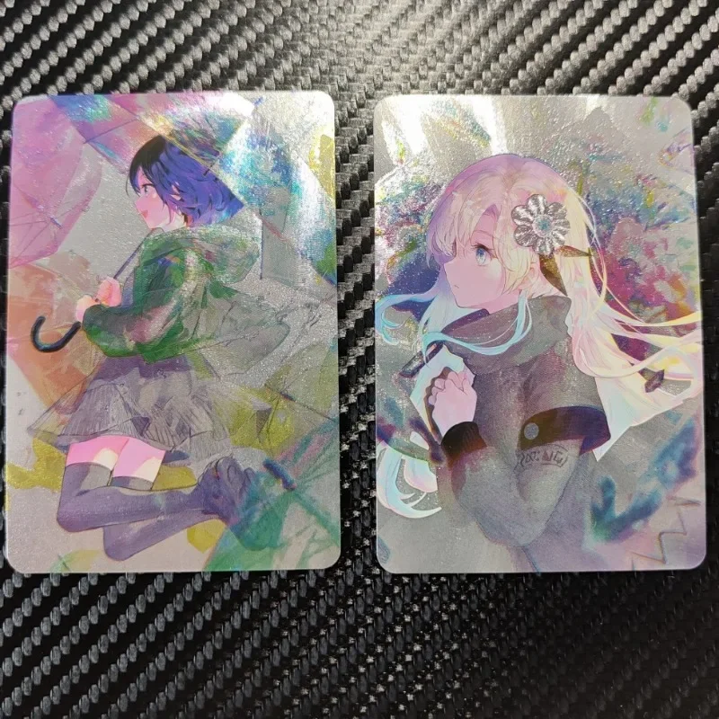 

DIY Homemade Flash Card Extremely Colorful Girl Fujiwara Anime Game Peripheral Collection Christmas Present