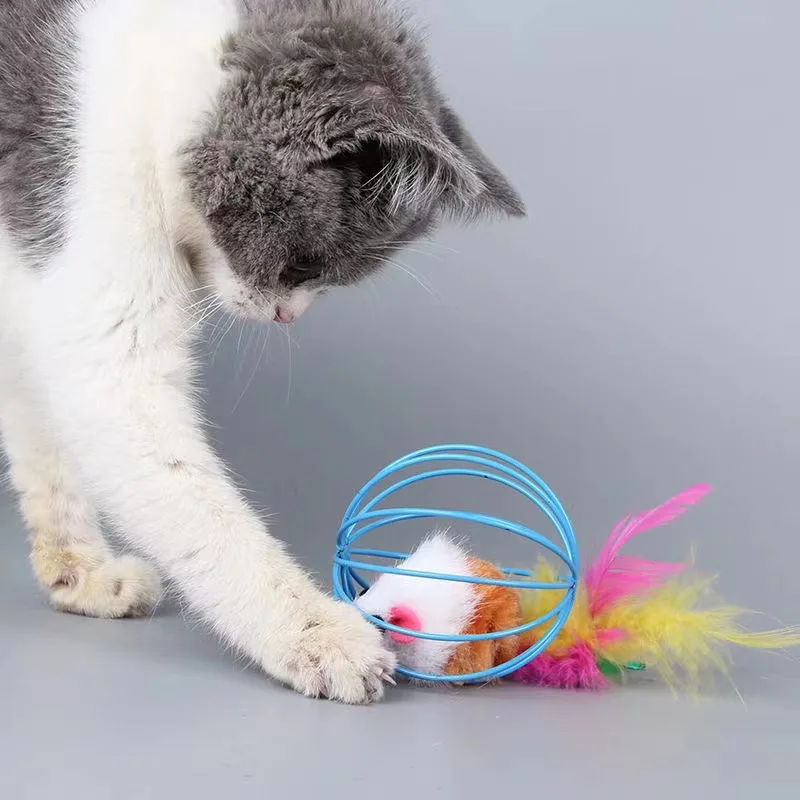 Plush Mouse Cat Toy - Self-Teasing Interactive Ball