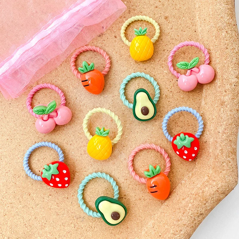 10 Teile/satz Neue Nette Cartoon Stirnbänder Mädchen Elastische Haarbänder Haar Zubehör für Kinder Scrunchies Headwear Ornamente Geschenk – Detail 4