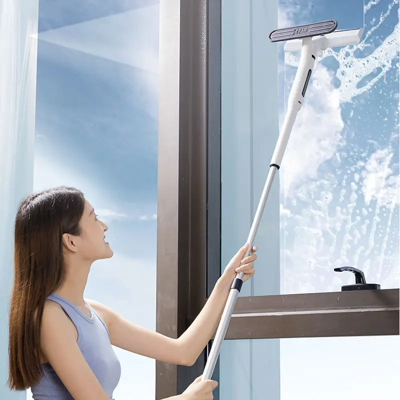 Scraping Glass Fabulous Tool Household Wipes Outer Window Cleaning Double-Sided Stripe Telescopic Rod Wiper Blade | Дом и сад