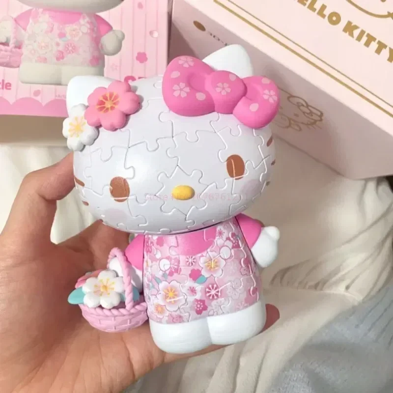 

Милая 3D-головоломка Sanrio серии Hello Kitty, 3d игрушки-пазлы, Сакура, Хелло Китти на 50-ю годовщину, игрушки, экшн-фигурка, подарок на день рождения