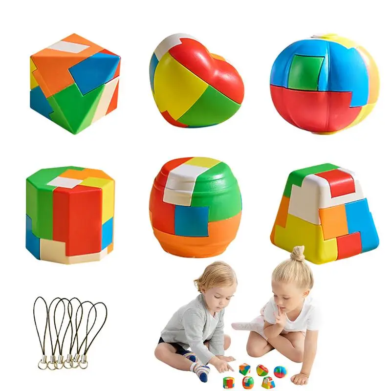 Interlocking Sensory Toys Challenging Brain Teaser Burr Cube Puzzle Games Kongming Lock IQ Test Toy Educational Toys Cube Puzzle selenium 10mm se selenium cube periodic table of elements cube hand made science educational diy crafts display