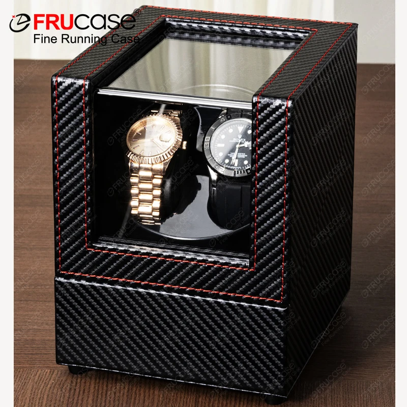 FRUCASE PU Watch Winder for Automatic Watches Watch Box USB Charging watch winder