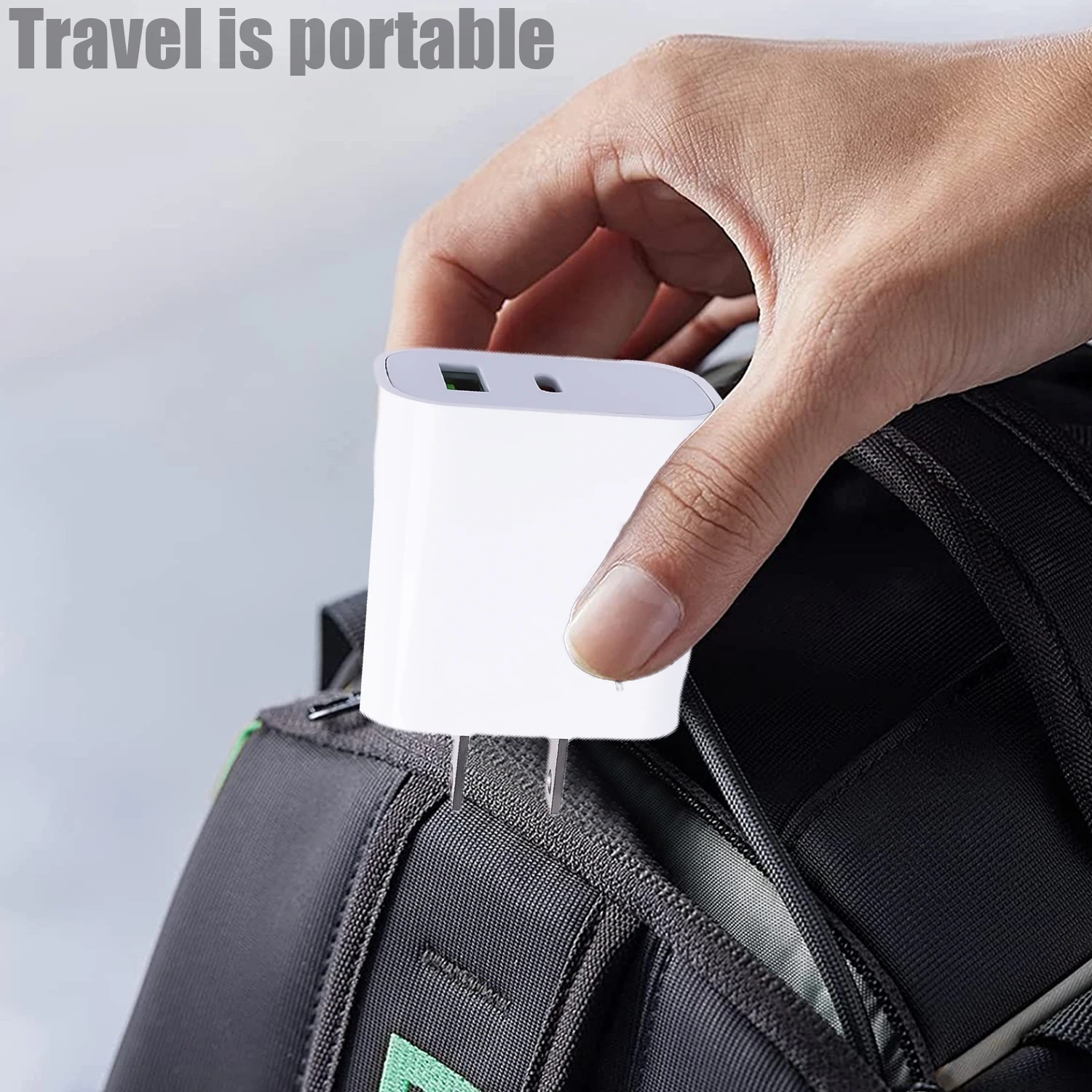 24W EU US Plug USB Charging Dual Port Power Adapter Type C Travel Wall Quick Charger For Cell Phone Iphone Huawei Xiaomi Tablet