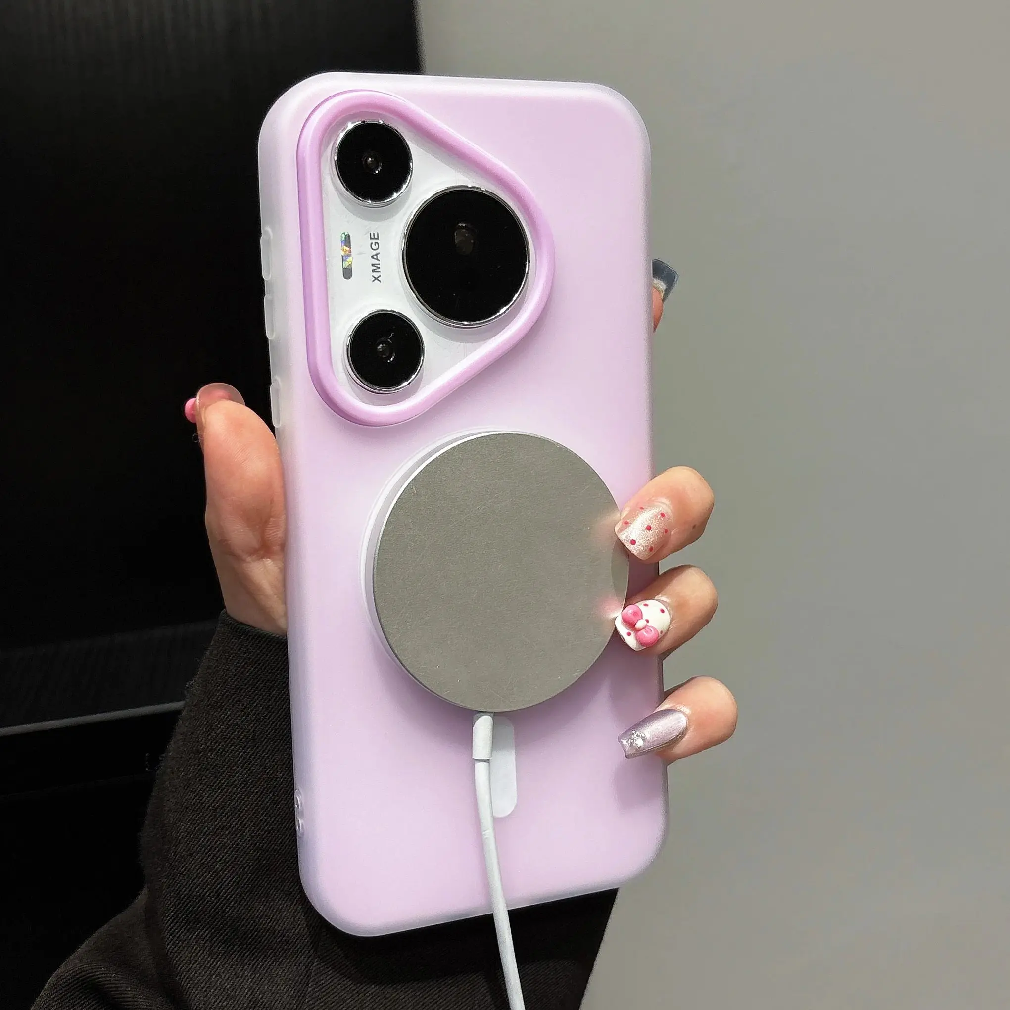 Matte Soft Candy Color 2-in-1 Magnetic Phone Case with Clear Frosted Cover