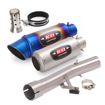 FOR SUZUKI GSF1250 2007-2018 Motorcycle Exhaust Pipe Escape Muffler Mid Link Pipe Slip On With DB Killer