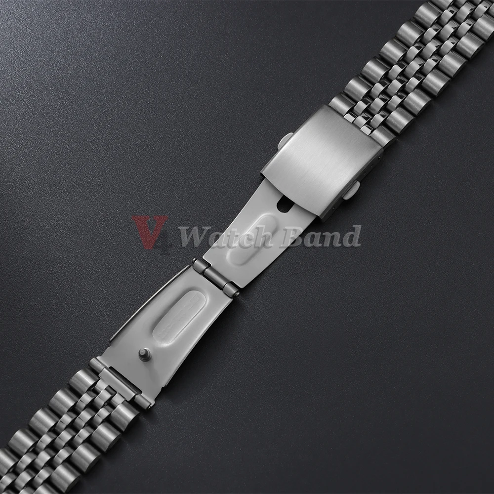 Stainless Steel Silver & Gold Watch Band – Universal Smartwatch Replacement Bracelet